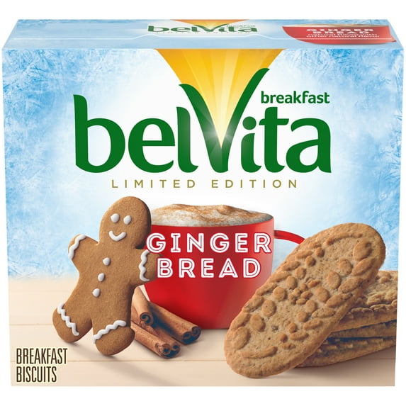 Belvita Gingerbread Breakfast Biscuits, 5 Packs (4 Biscuits Per Pack)