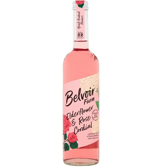 Belvoir Elderflower & Rose Cordial 500ml (Pack of 4)