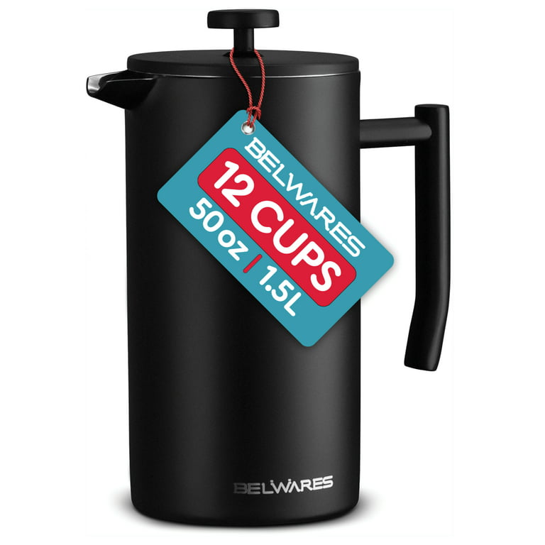 https://i5.walmartimages.com/seo/Belwares-French-Press-Coffee-Maker-Double-Wall-Stainless-Steel-with-Extra-Filters-50-Oz-Black_51f3d648-92f0-45d3-9e50-4a105c286981.ffb3f2307b36de360182c55d8da11a8f.jpeg?odnHeight=768&odnWidth=768&odnBg=FFFFFF