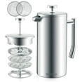 thumbnail image 1 of Belwares Stainless Steel French Coffee Press, with Double Wall and Extra Filters 34oz, 1 of 8