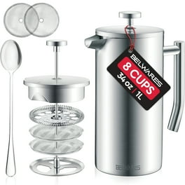 Secura stainless steel french press coffee maker 1810 bonus stainless steel screen 1000ml hot sale