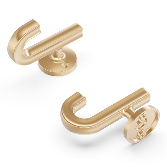 Belwith BWH077888 CBZ 1.125 in. Center-to-Center Woodward Hook - Champagne Bronze
