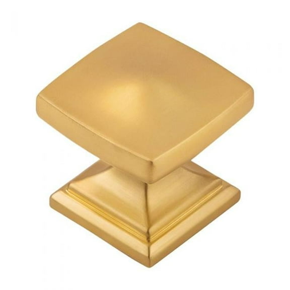 Belwith  1.25 sq. in. Door Knob, Brushed Gold Brass