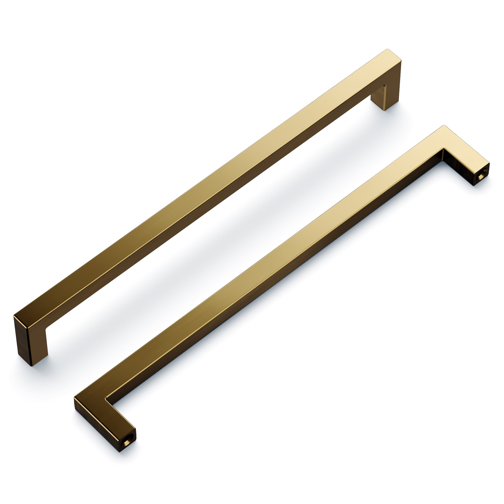 Champagne Bronze Modern Kitchen Cabinet Pulls, 8-13/16"