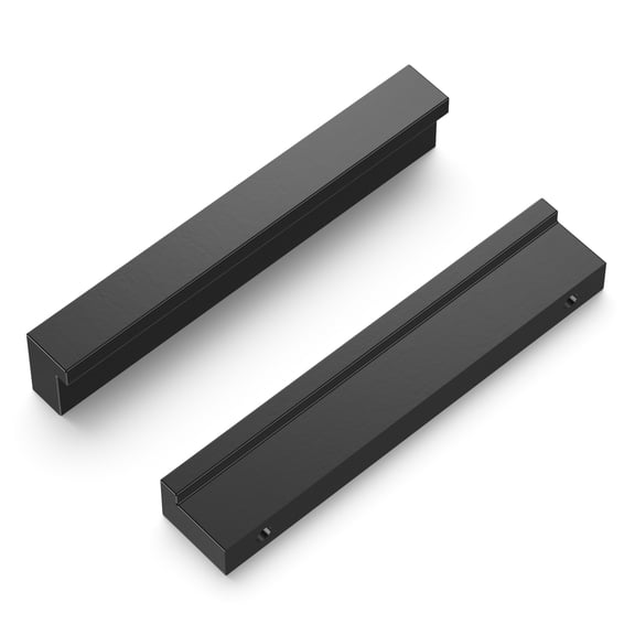 Hickory Hardware Hh075266 Streamline 3" Center To Center Finger Cabinet Pull - Flat Onyx
