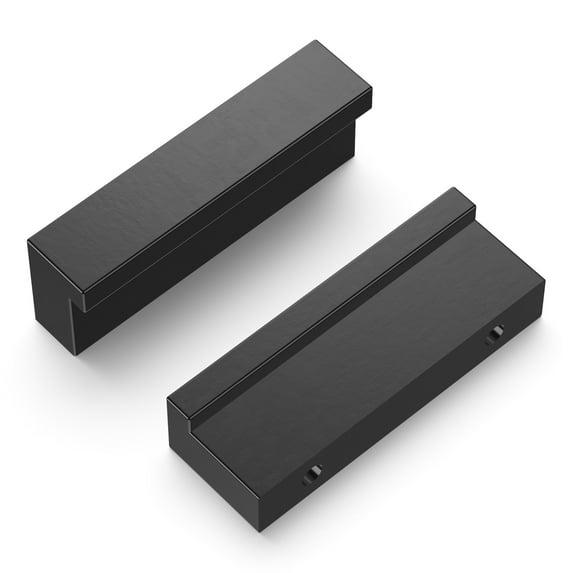 Hickory Hardware Streamline Contemporary Bar Cabinet Pull 1-1/4 in. Flat Onyx Black 1 pk