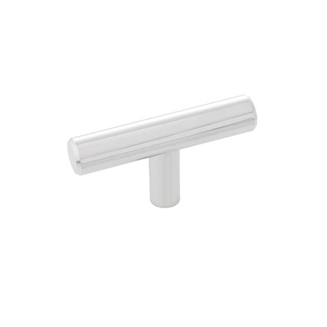Polished Chrome T-Shaped Bar Cabinet Knob with Mounting Hardware