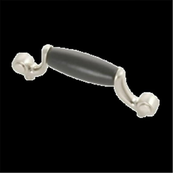 Belwith BWP526 SNB 3 in. Tranquility Pull - Satin Nickel with Black