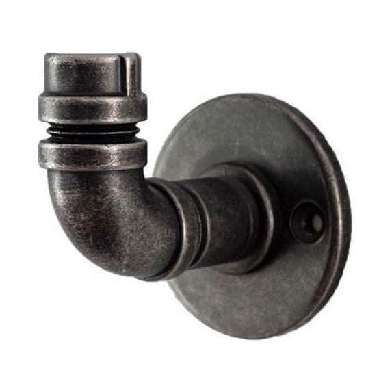 Belwith BWS077188 BNV 2.5 in. Pipline Single Long Hook, Black Nickel Vibed