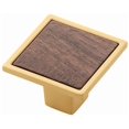 thumbnail image 1 of Belwith Keeler B076617 Fuse 1-7/16" Square Luxury Designer Cabinet Knob - Brushed Golden, 1 of 2