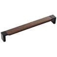 thumbnail image 1 of Belwith Keeler B076623WN-MB 8.81 in. Fuse Center to Center Pull - Matte Black with Walnut, 1 of 2