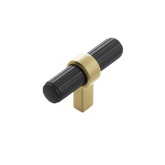 Belwith Keeler B076886 Sinclaire 2-3/8" Ridged T Bar Cabinet Knob / Drawer Knob - Matte
