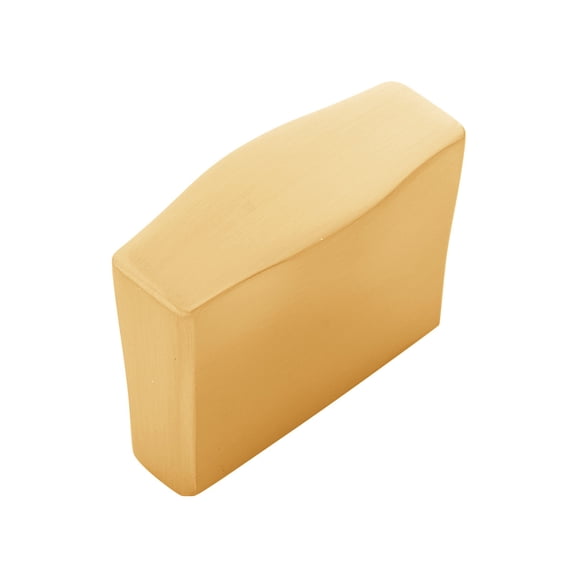 Belwith Keeler B077046 Emerge 1-3/4" Wide Modern Block Cabinet Knob / Drawer Knob - Gold