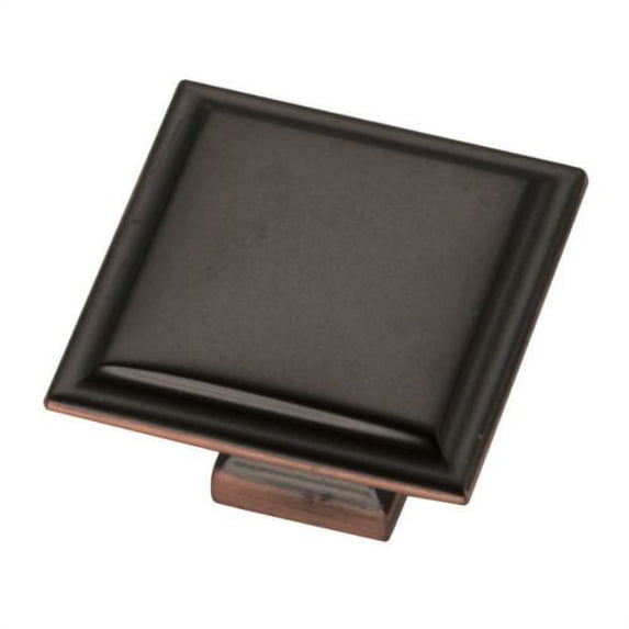 Belwith Keeler Studio II Collection Knob, 1-1/2" Sq - Oil Rubbed Bronze Highlighted