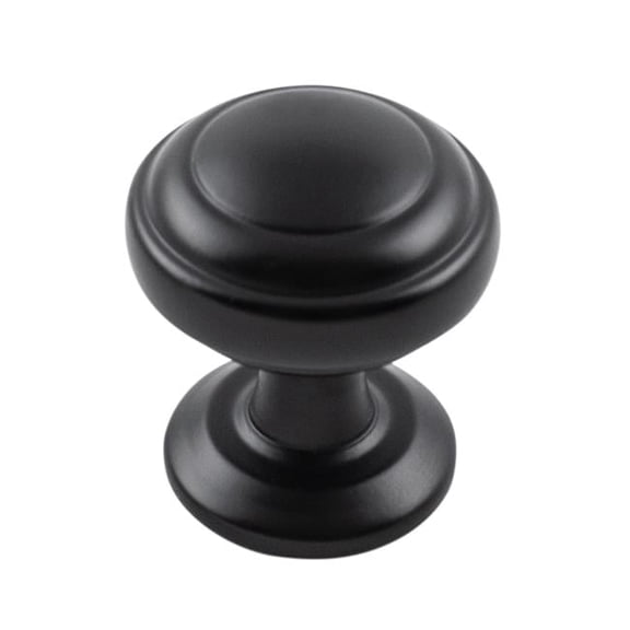 Belwith Knob with Hook & Nuts, Matte Black
