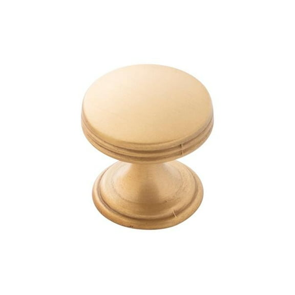 Belwith  Knob with Screws, Brushed Gold Brass