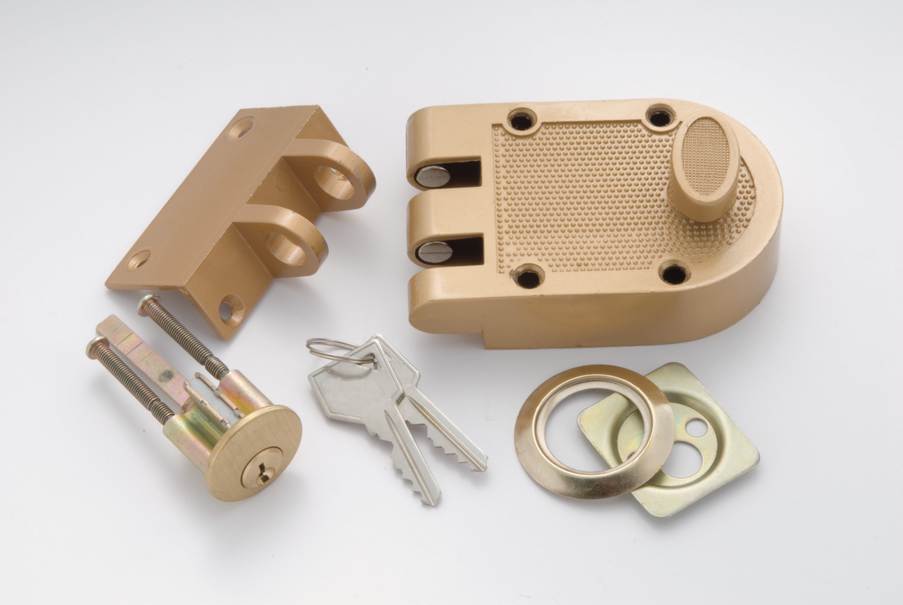 Polished Brass Single Cylinder Interlocking Deadbolt