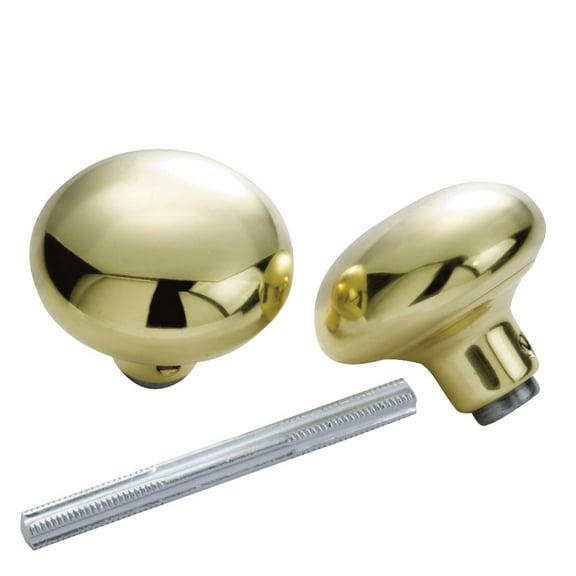 Belwith Products 1130 2 Pack Brass Knob Set & Spindle