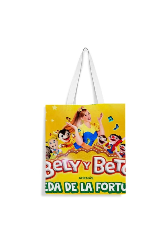Bely Y Beto canvas Tote Bag handbag: Womens stylish tote for everyday shopping, with a reusable design and inner zipper, measures 13.8 x 15.8 inches (35x40cm).