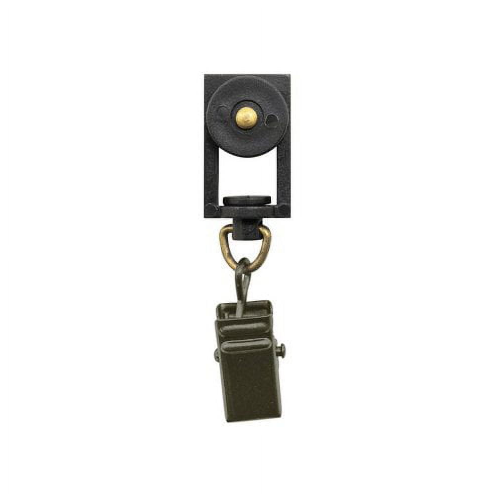 Coffee Finish Bronze Curtain Clips with Wood Accent (Set of 14)