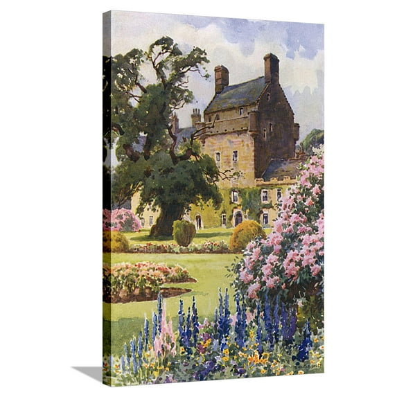 Art.com Bemersyde House, 20C Stretched Canvas Print Wall Art by EW Haslehust, 24" x 36"