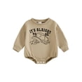 thumbnail image 1 of BemeyourBBs Its Alright To Be Little Bitty Baby Outfit Baby Boy Western Romper Sweatshirt Letter Cowboy Hat Print Long Sleeve Bubble Bodysuit Western Baby Boy Clothes, 1 of 9
