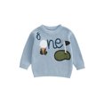 thumbnail image 1 of BemeyourBBs Baby Boy Fall Sweater Golf Embroideried Ribbed Long Sleeve Knit Tops, 1 of 9