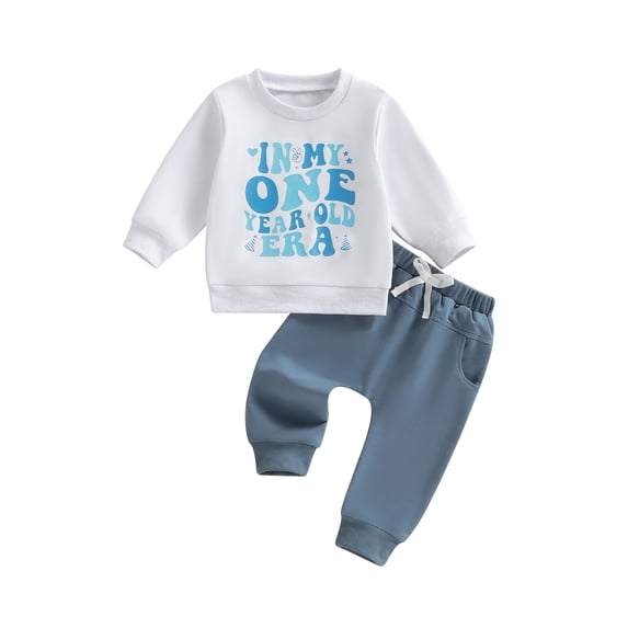 BemeyourBBs Baby Boy First Birthday Outfit Wild One Birthday 1st Birthday Clothes Long Sleeve Crewneck Animal Sweatshirt with Sweatpants Cute Infant Spring Fall Winter Clothes