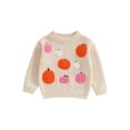 thumbnail image 1 of BemeyourBBs Baby Boy Girl Halloween Sweater Pumpkin/Ghost Long Sleeve Knit Tops, 1 of 2