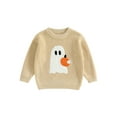 thumbnail image 1 of BemeyourBBs Baby Boy Girl Halloween Sweater Pumpkin/Ghost Long Sleeve Knit Tops, 1 of 8