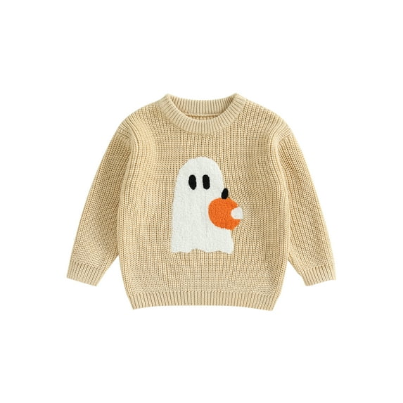 BemeyourBBs Baby Boy Girl Halloween Sweater Pumpkin/Ghost Long Sleeve Knit Tops