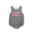 thumbnail image 1 of BemeyourBBs Baby Boy Plaid Romper Summer Round Neck Sleeveless Jumpsuits, 1 of 9