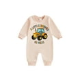 thumbnail image 1 of BemeyourBBs Baby Boy Spring Fall Winter Clothes Newborn Baby Boys Hospital Going Home Outfit One Piece Romper A Little Driver is Here Letters Tractor Printed Long Sleeve Jumpsuit Bodysuit, 1 of 9