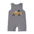 thumbnail image 1 of BemeyourBBs Baby Boys Rompers Rugby Truck Embroidery Plaid Summer Clothes, 1 of 9