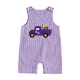 thumbnail image 1 of BemeyourBBs Baby Boys Rompers Rugby Truck Embroidery Plaid Summer Clothes, 1 of 9