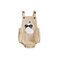 thumbnail image 1 of BemeyourBBs Baby Corduroy Romper Overalls Goose Embroidery Sleeveless Jumpsuit, 1 of 9