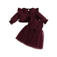 thumbnail image 1 of BemeyourBBs Baby Girl 2Pcs Outfits Sleeveless Tulle Dress + Long Sleeve Jacket, 1 of 9