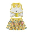 thumbnail image 1 of BemeyourBBs Baby Girl Back to School Outfit Kids Pre Kindergarten Outfits Toddler Baby Girl Summer Clothes Sleeveless Collared Button Tank Vest Tops and Book Pencil Printed Pleated Skirt Set, 1 of 9