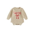 thumbnail image 1 of BemeyourBBs Baby Girl Christmas Romper Embroidery Ribbed Infant Winter Sweater, 1 of 9