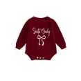 thumbnail image 1 of BemeyourBBs Baby Girl Christmas Romper Embroidery Ribbed Infant Winter Sweater, 1 of 9