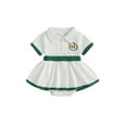 thumbnail image 1 of BemeyourBBs Baby Girl Golf Romper Dress Half Button Collared Short Sleeve Bodysuit, 1 of 9