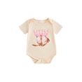 thumbnail image 1 of BemeyourBBs Baby Girl Little Sister Big Sister Matching Outfit Nebworn Baby Girl Cowgirl Outfit Western Baby Summer Clothes Bubble Romper Letter Boot Print Short Sleeve Bodysuit Jumpsuit Playsuit, 1 of 9