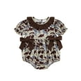 thumbnail image 1 of BemeyourBBs Baby Girl Romper Short Sleeve Round Neck Camouflage Print Bodysuit, 1 of 9