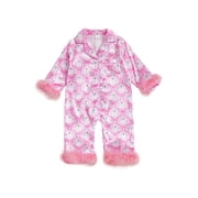 BemeyourBBs Baby Girls Halloween Pajamas Pumpkin/Ghost Print Button up Jumpsuit