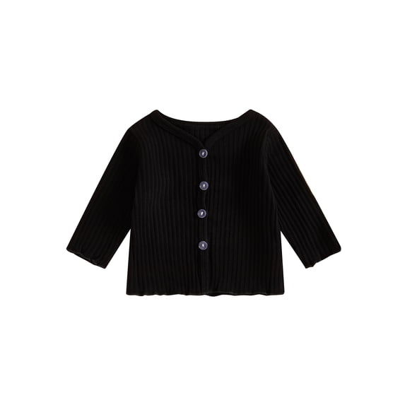 BemeyourBBs Baby Girls Long Sleeves Sweater Solid Color Button Infant Cardigan