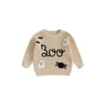 thumbnail image 1 of BemeyourBBs Baby Halloween Sweater Casual Letter Ghost Spider Embroidery Pullover, 1 of 9