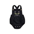 thumbnail image 1 of BemeyourBBs Baby Sleeveless Romper Black Cat/Ghost/Ghost Face Embroidery Jumpsuit, 1 of 8