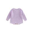 thumbnail image 1 of BemeyourBBs Baby Sweater Romper Long Sleeve Round Neck Solid Color Knit Bodysuit, 1 of 9
