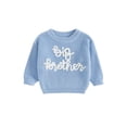 thumbnail image 1 of BemeyourBBs Boy Fall Sweater Letter Embroidered Crewneck Long Sleeve Pullover, 1 of 9