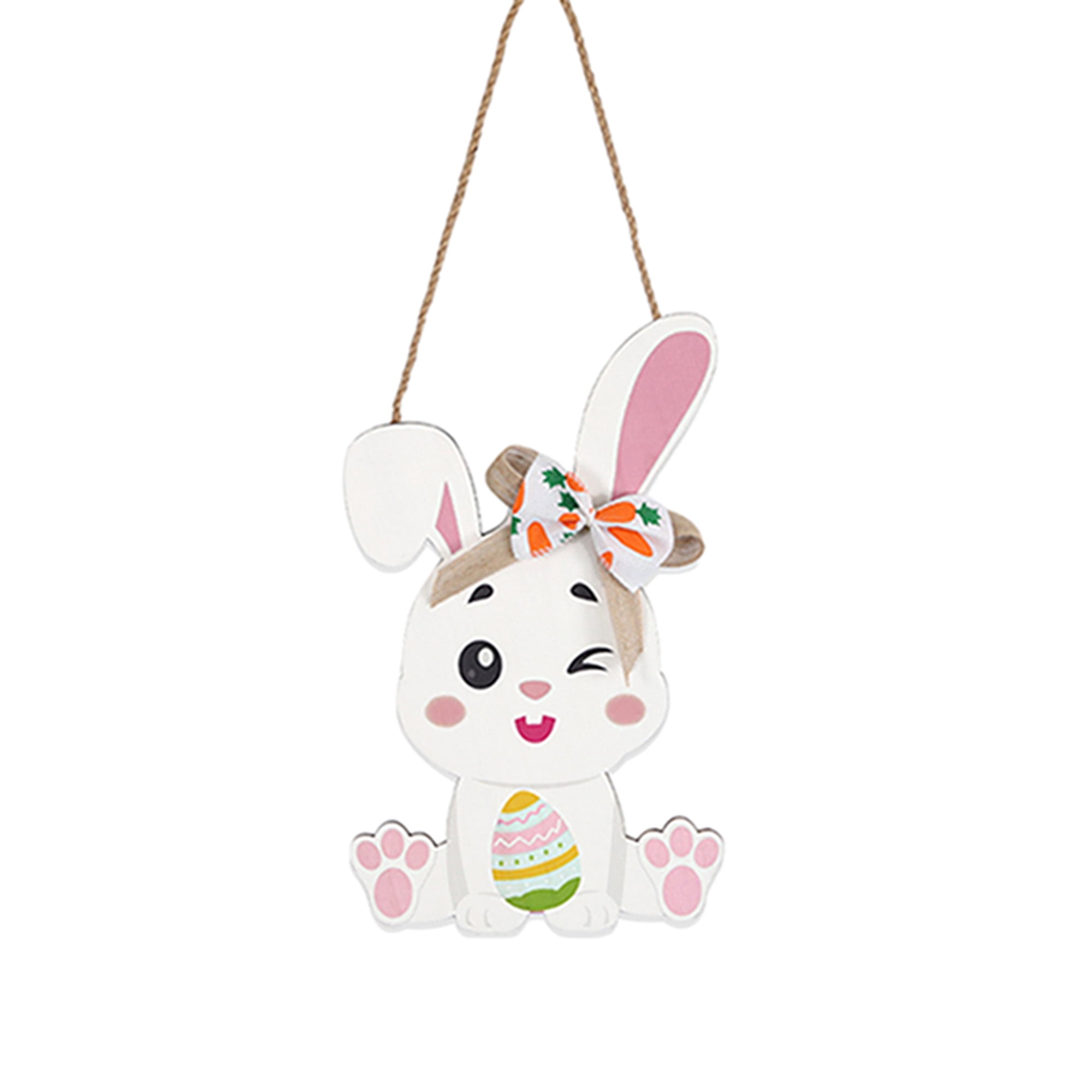 BemeyourBBs Easter Bunny Wooden Signs Happy Easter Welcome Door Sign ...